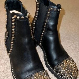 Studded Black Ankle Boots